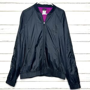 Nike Bomber Windbreaker Jacket Black Size Large